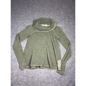 FP BEACH Heather Green Long Sleeve Cowl Neck Pullover Women's OS  Boho SEE